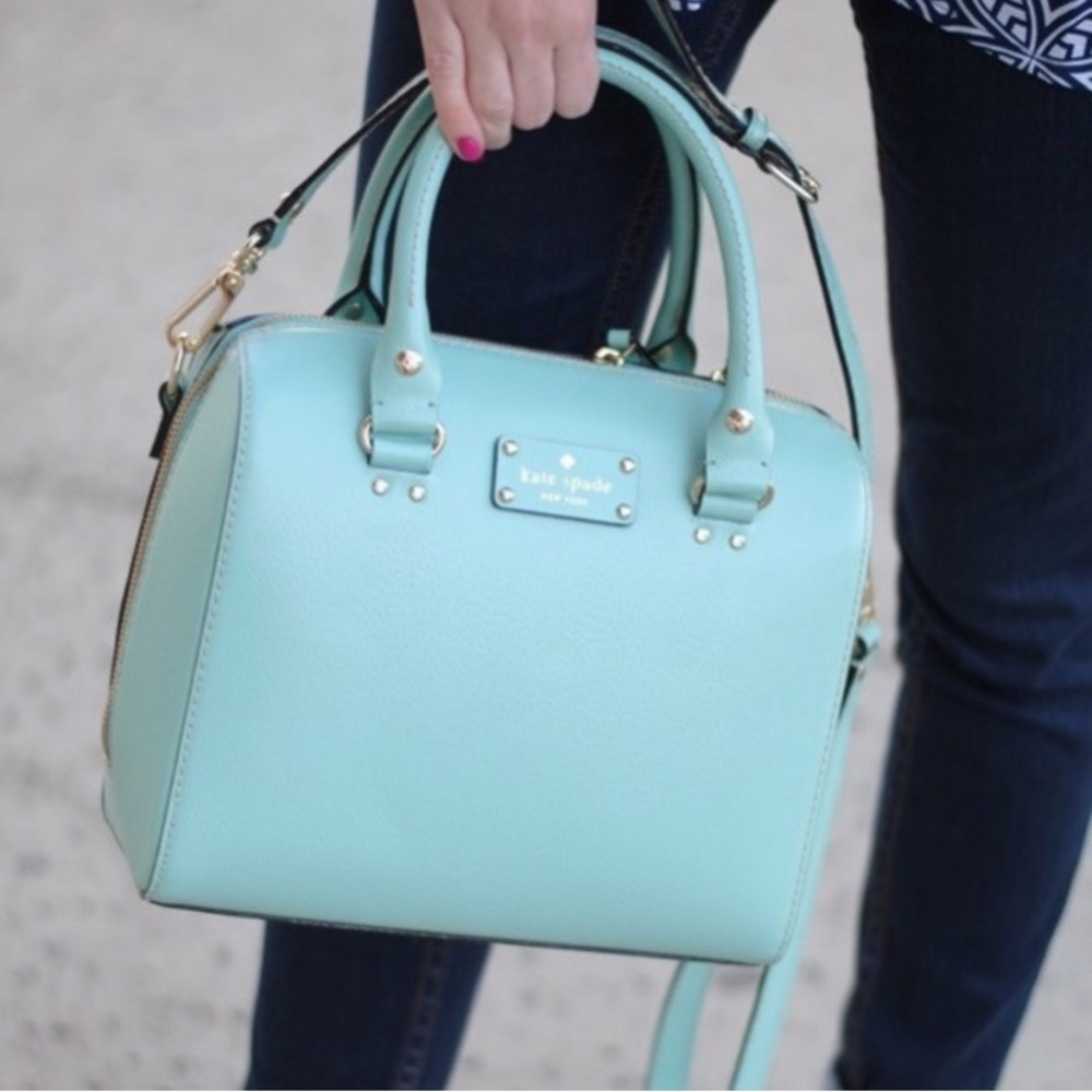 Kate Spade Wellesley Alessa Mint Satchel and Wallet - Picture 2 of 8